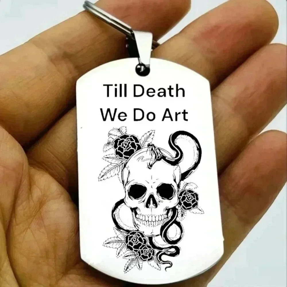 Till Death We do art hot Artist Keychain